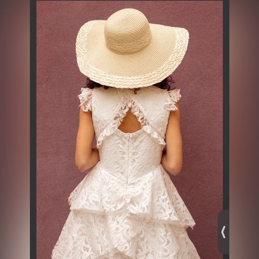 NWT Joyfolie Azalea Dress White Cream Lace Tiered Gown Flower girl wedding - Picture 5 of 10